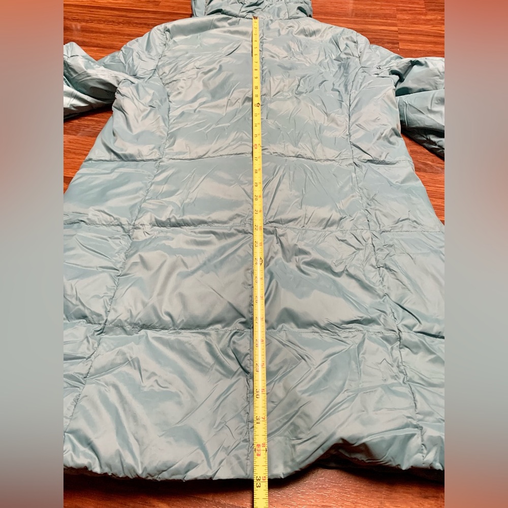 J. Jill Emerson Down Puffer Jacket Hood Jacket Blue Topaz Size M Tall EUC - Picture 5 of 10
